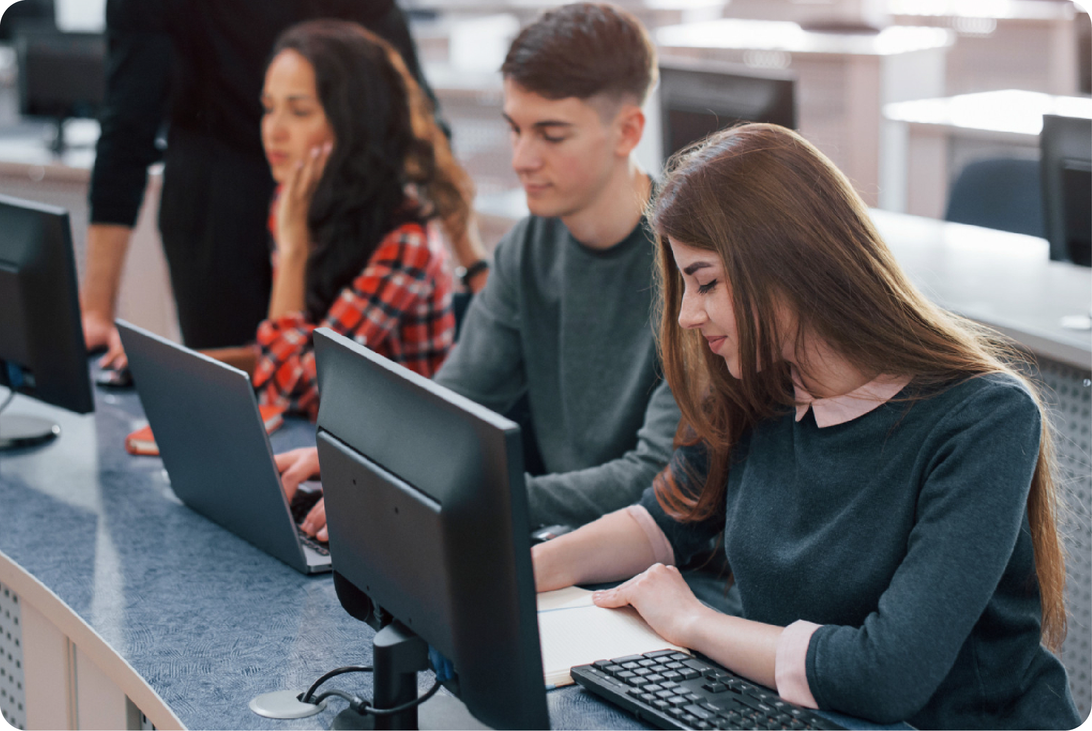 People working in office